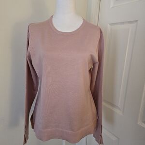 Premise Light Pink Crew Neck Long Sleeve Sweater Sz. (Med)